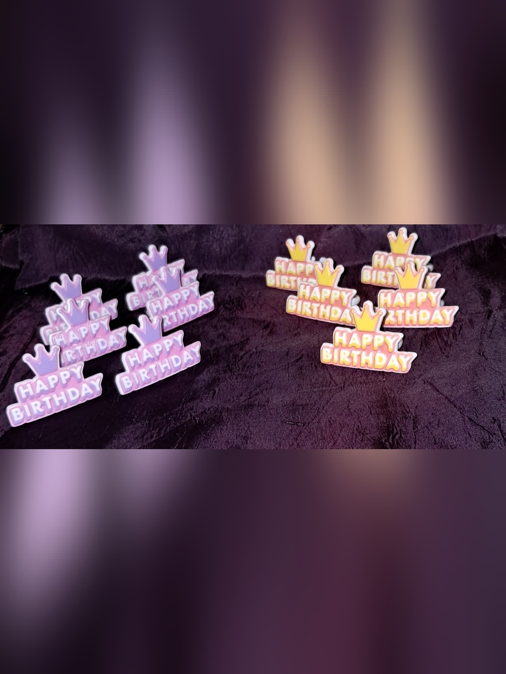 FREE with PURCHASE HAPPY BIRTHDAY plastic RINGS (11)